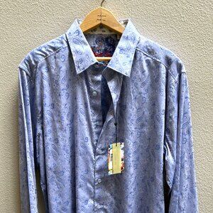 Robert Graham Light Blue Button Down Shirt Size L